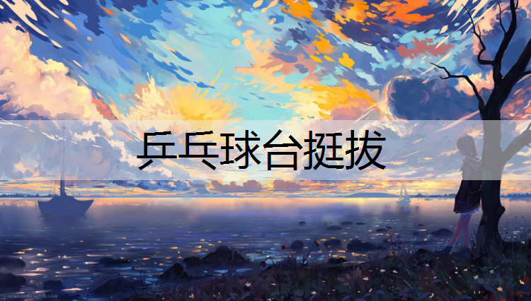 乒乓球台挺拔